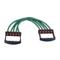 TPE Multifunctional Chest Expander: Five-Tube Detachable Resistance Band Fitness Equipment for Men, Portable and Versatile žalia