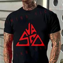 Men's Vasco Rossi No Danger For You Print Red Music T-Shirt Cotton Men Short Sleeve O- M black