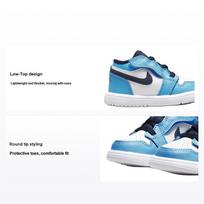 Air Jordan 1 Low ALT TD UNC Baby Sneakers Blue White Dark-Powder-Blue CI3436-144 23.5 white