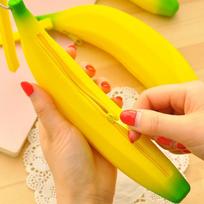 Silicone Banana Wallet Zipper Pouch Pencil Case