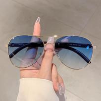 Classic Pilot Sunglasses Vintage Luxury Brand Designer Punk Metal Driving Shades For Women Men