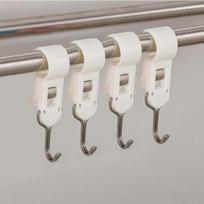 8Pcs Tube Clamp Hook Kitchen Bathroom Multi-Function Hanger Hook Clasp Towel Rack Pipe Clip Hooks 8PCS