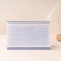 Standing Design 2027 Desktop Calendar Waterproof Monthly Planner Spiral Desk Calendar  Work Plan violetinė