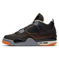 Air Jordan 4 Retro Starfish Moteriški Sportbačiai Oranžiniai Buriniai Juodi CW7183-100 37.5 black