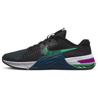 Nike Metcon 8 Juodi Valerijono Mėlyni Moteriški Sportbačiai Ryškiai Violetiniai Žali Šviečiantys DO9327-003 36 black