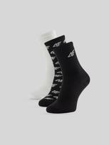 4F Ilgos kojinės (3-pack) berniukams - juodai baltos 38-40
