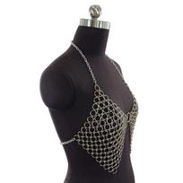 Stylish Adjustable Body Chain Jewelry With Small Hoop Rings Portable for Beach Parties and Music Festivals