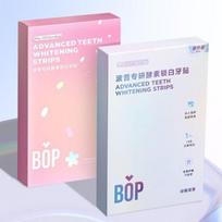 BOP - Advanced Teeth Whitening Strips - 2 Flavors Coconut (7 pairs) pink