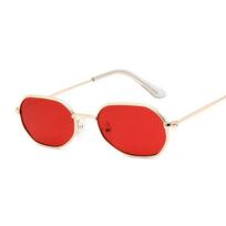 New Red Brand Designer Vintage Oval Sunglasses Woman Retro Clear Lens Eyewear Square Sun Glasses For Female Male UV400