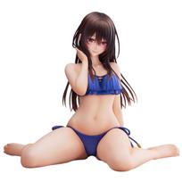 Anime drovu merginų figūrėlė Kasane Minazumi figūrėlė Bikini maudymosi kostiumas Veiksmo figūrėlė Minazumi Kasane figūrėlė Suaugusiųjų modelis Lėlės Žaislai Dovanos 15CM beige