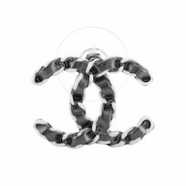 CHANEL leather chain cc logo leather metal earrings for women auksas