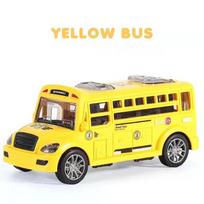 School Bus Model Car For Children Toys, Kids Educational Toy Cars, Miniature Game Vehicle Inertia Wheel, Boys Birthday Gift gray