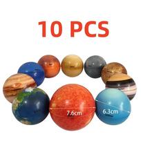 10 vnt. Saulės sistemos planetų kamuoliukų Streso mažinimo mokomieji žaislai Saugūs kempininiai kieti minkšti kamuoliukai Idealiai atšokantys PU kamuoliukai Žaislų dovanos red