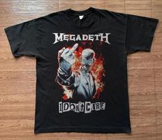 Megadeth I Don't Care Thrash Metal Band Black Unisex T-shirt L gray