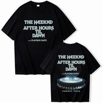 THE WEEKND After Hours Til Dawn Europe Tour High Quality Harajuku Short Sleeve O-neck Cotton S S gray