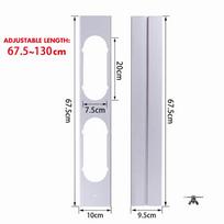 2/3/4pcs Double Hole Window Slide Plate Kit Air Conditioner Window Kit  Portable Air Conditioner 2pcs(67.5-130cm)