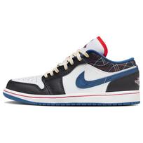 Air Jordan 1 Low SE Industrial Blue Sashiko Men Sneakers White Black Siren-Red FV3622-141 47.5 white