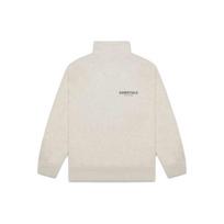 Fear of God Essentials SS20 Mock Neck Fleece-Lined Sweatshirt Unisex Tops Oatmeal FOG-SS20-274 L