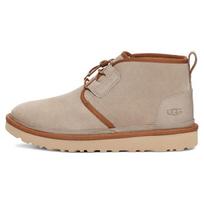 UGG Neumel Suede Durable Shock Absorbing Non-Slip Warm Round Toe Lace-Up Plush Ankle Snow Boots Men boots Gray 1120769-PUTT 38 beige