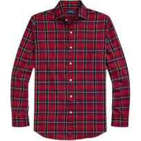 Polo Ralph Lauren Plaid Twill Button-Down Long Sleeve Shirt Men shirts Red 710922281-004 XL red