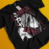 Attack On Titan Shirt Mikasa Tshirt Eren Levi T-Shirt AOT Erwin Hange Armin Tee M gray