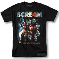 Scream Ghostface marškinėliai Siaubo filmas Vintage grafinis dizainas T-shirt L gray