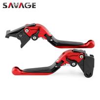 Folding Brake Clutch Levers For KAWASAKI NINJA 400 300 250/R/SL VERSYS-X Z250 Z300 Z400 Z125/PRO Motorcycle Extendable raudona juoda spalva