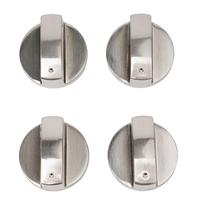 Replacement Zinc Alloy Gas Stove Knobs Cooker Oven Hob Control Silver Set of 4 gray
