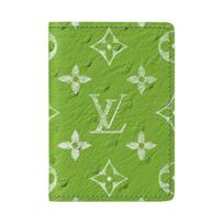 Louis Vuitton Pocket Organizer Classic Brand Print Flip Closure Leather Card Holder Men Wallets Green N87528 Gift Set(Basic Set+Box+Shopping Bag)