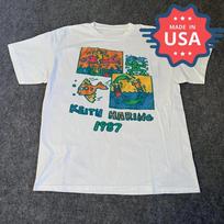 Keith Haring 1987 concert short sleeve white color shirt KV34985 Unisex T-Shirt S blue