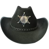 Halloween Retro Cowboy Hat: Antique Knight & West Style with Star One Size juoda