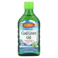 Carlson Labs Cod Liver Oil Natural Green Apple Flavor 1100mg 250ml (8.4 fl oz) 250ml - 1 ea