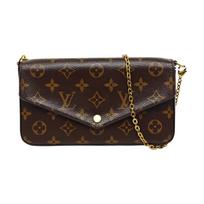 [Naudotas] Felicie Pochette Classic Monogram dengtas drobės ir odos trijų viename grandinėlės rankinė - Labai gera #171FCFL ONE SIZE black