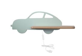 Candellux vaikiškas sieninis šviestuvas su lentyna IQ Kids Car, žalias