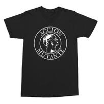 ACCION MUTANTE Gas Mask T-Shirt, Spanish Hardcore Crust Grindcore Metal Unisex XXXXL gray