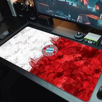 FC Bayern Munich Mouse Pad Large Gaming Table Cushion Non-slip Laptop Tablet Big Mousepad XXL Mat Mini PC Playmat With Lock edge_XIA 30cmx60cm(11.8x23.6inch) red