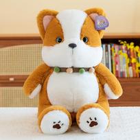 New Furball Corgi Plush Toy Cute Puppy Doll Doll Cute Doll Birthday Gift 28cm  0.15kg white