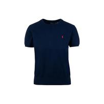Polo Ralph Lauren Ss23 Solid Color Logo Embroidered Crew Neck Short Sleeve T-Shirt Women T-Shirts Blue 211891673-002 XS