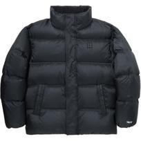 Li Ning Vital Series Loose Short Solid Color Stand Collar Zipper Long Sleeve Down Jacket Unisex Outerwear Black AYMU319-2 L