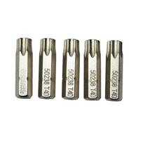 ⬡ 1/4" (6.3 mm) galvutė su TORX antgaliais, 5 vnt. T40 x 25 mm (S59238, SATA)