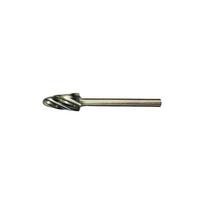 ⬡ Kietmetalio sukamoji freza F formos smailas medis (RBF) (aliuminiui) Ø9,6 x 19 mm (GF610203)