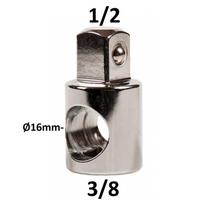 ⬡ Trijų krypčių adapteris 3/8" - 1/2" (CL203202, CHANGLU TOOLS)