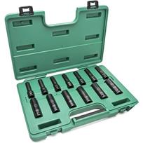 ⬡ Ilgų plonasienių smūginių galvučių rinkinys 1/2" 13 vnt. (ST34398T, SATA)