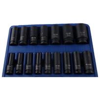 ⬡ Ilgų smūginių galvučių su antgaliais rinkinys 1/2" 17 vnt. (CL105417, CHANGLU TOOLS)
