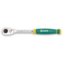 ⬡ Greito atleidimo terkšlė 1" 1/2" (lašo formos), su minkšta rankena, 72 dantys (ST13971G, SATA)