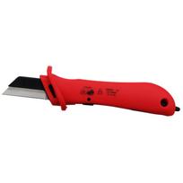⬡ Laidų izoliacijos nuėmimo peilis VDE su atlenkiama apsauga (tiesiu ašmenimi) (CL901302, CHANGLU TOOLS)