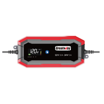 ⬡ Įkroviklis akumuliatoriui automatinis LCD 12/24V 10A 240Ah (HFGK10DVD)