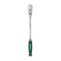 ⬡ Lanksti terkšlė su greituoju atleidimu 3/8" (lašo formos), minkšta rankena, 72 dantukai (ST12971F, SATA)