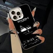 D-Death -Note Light Yagami -L Phone Case For iPhone 11 12 13 14 15 16Pro Max Plus white Sliver  Phone Cover iPhone14Pro gray