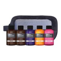 KUNDAL Ylang Ylang Travel Kit 5pcs Type A – 2 Shampoos + Treatment + Body Wash + Body Lotion Set